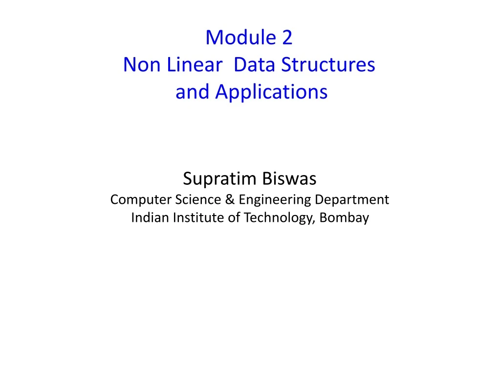 module 2 non linear data structures