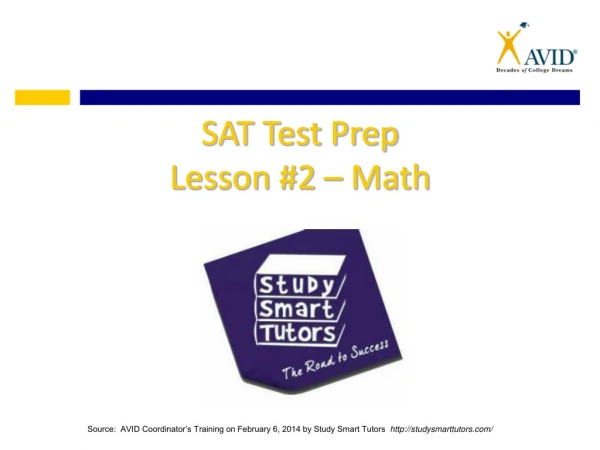 SAT Test Prep Lesson #2 – Math