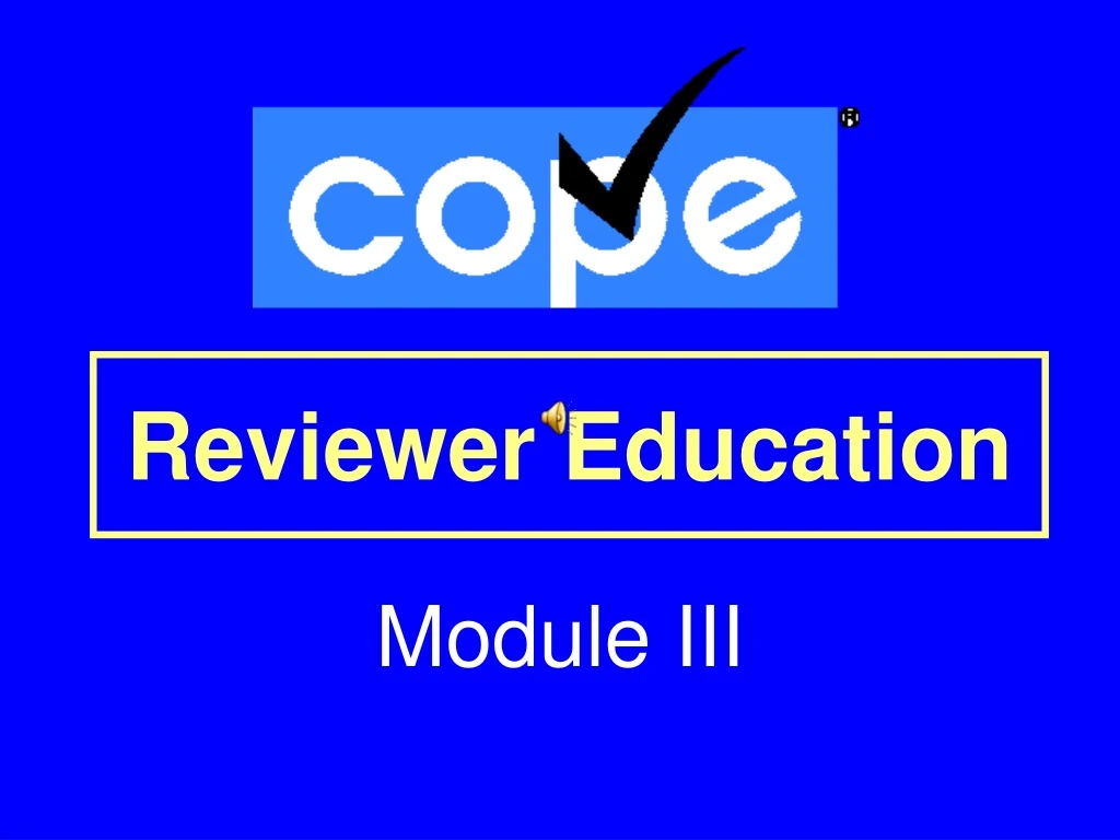 reviewer education