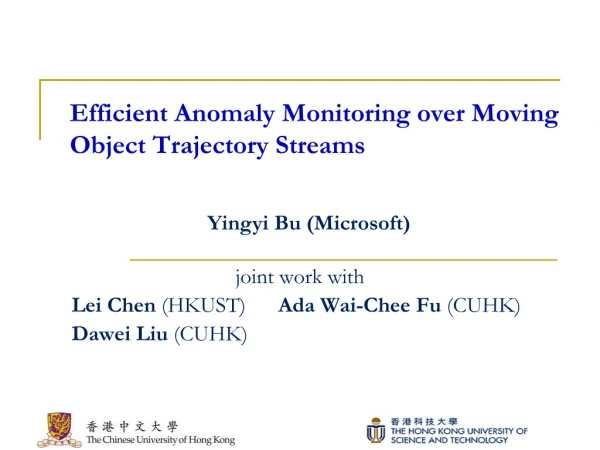 Efficient Anomaly Monitoring over Moving Object Trajectory Streams