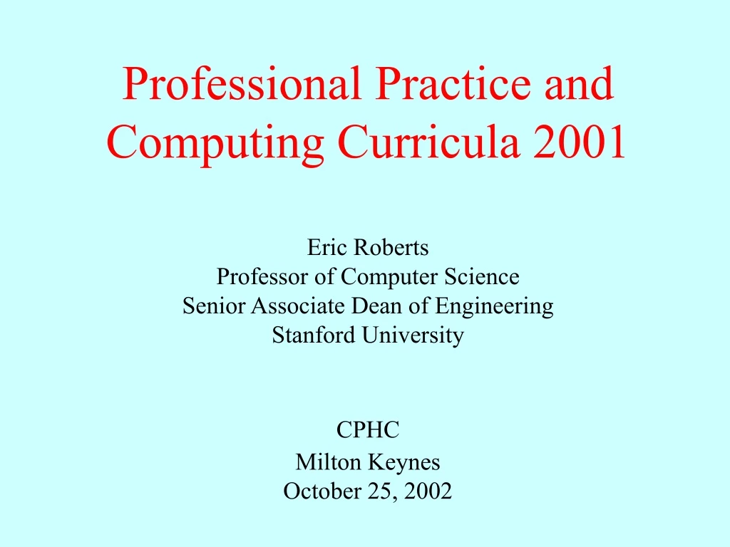 professional practice and computing curricula