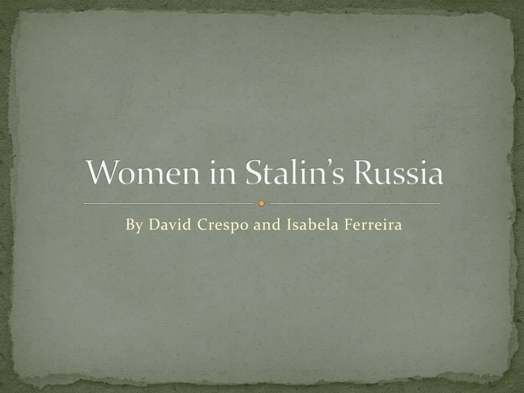 women in stalin s russia