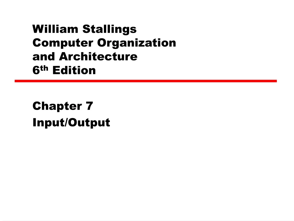 william stallings computer organization and architecture 6 th edition