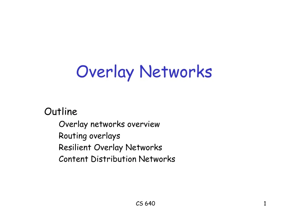 overlay networks