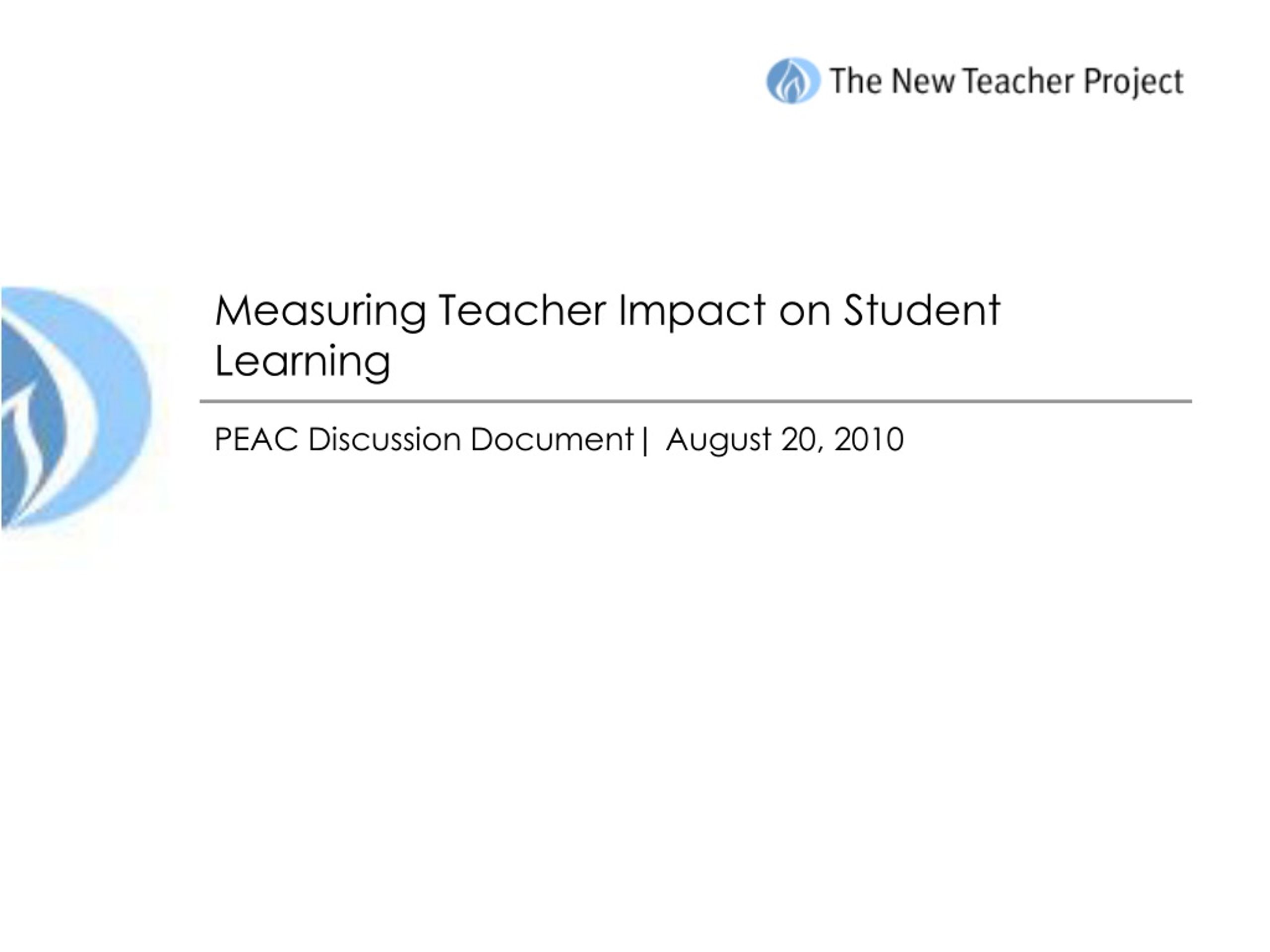 PPT - Effective Strategies for Measuring Teacher Impact PowerPoint ...