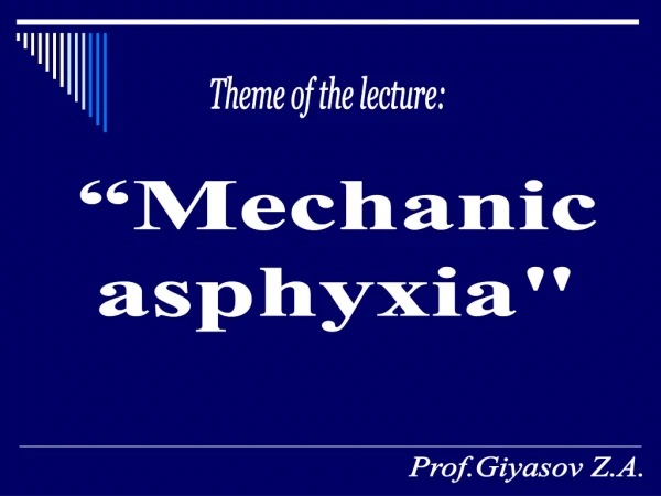 Theme of the lecture: