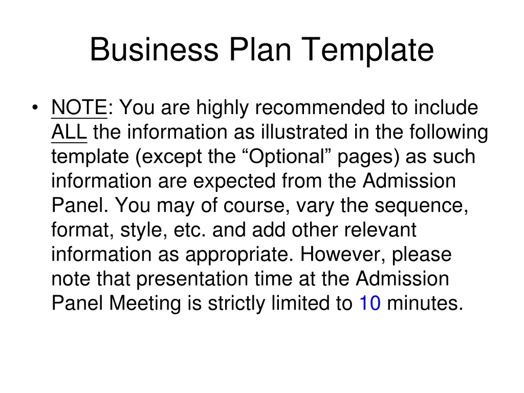 business plan template