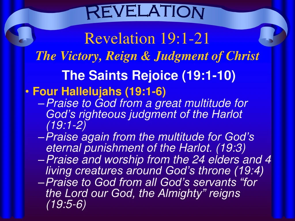 revelation 19 1 21 the victory reign judgment of christ