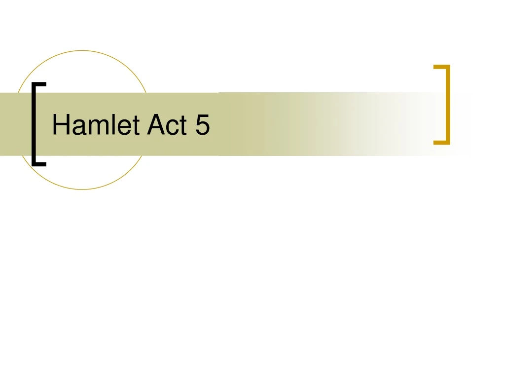 hamlet act 5