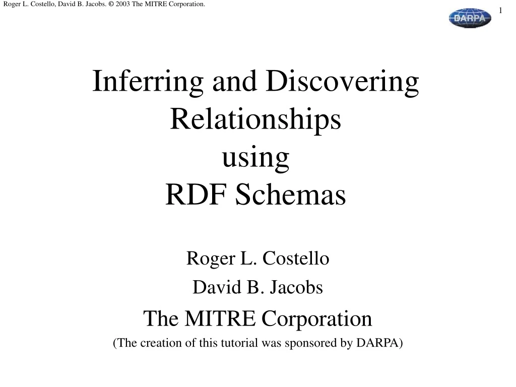 inferring and discovering relationships using rdf schemas