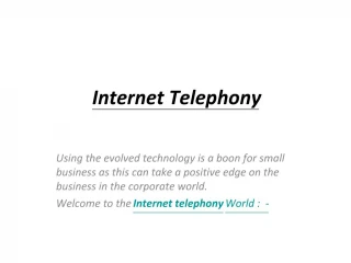 Internet Telephony - slide 1