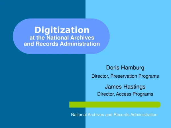 Digitization at the National Archives  and Records Administration