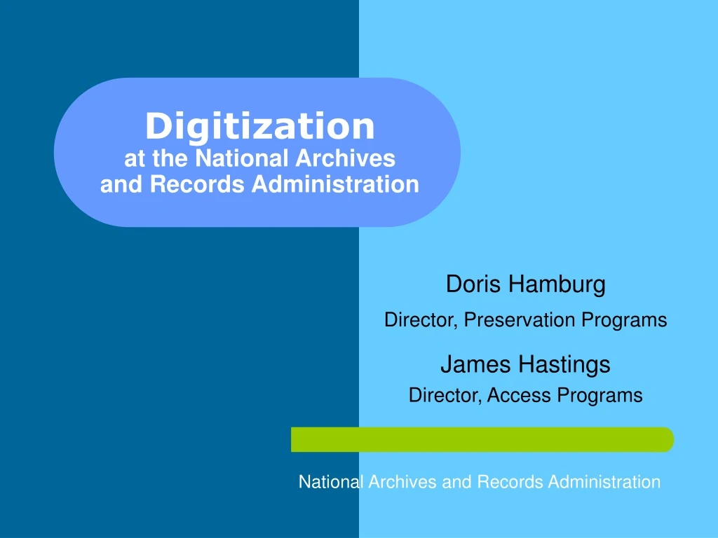 digitization at the national archives and records administration