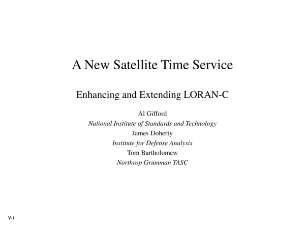 A New Satellite Time Service