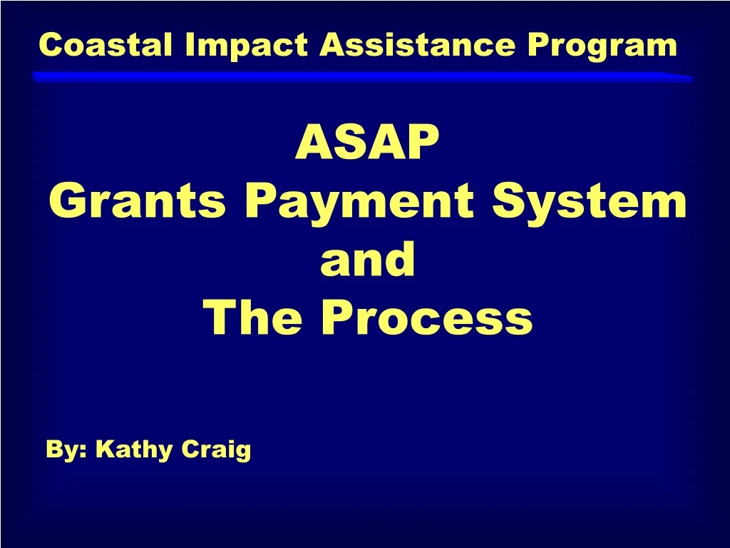 coastal impact assistance program