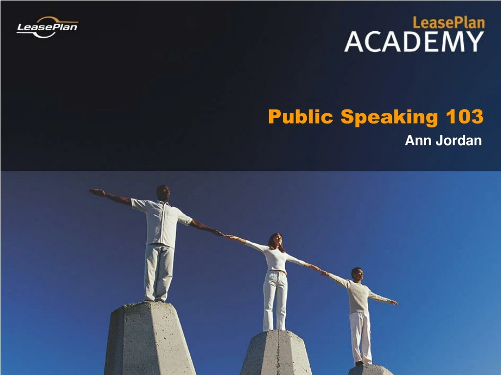 public speaking 103