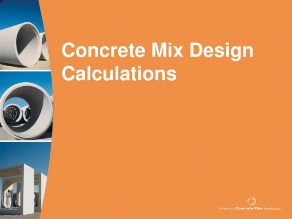 Concrete Mix Design Calculations