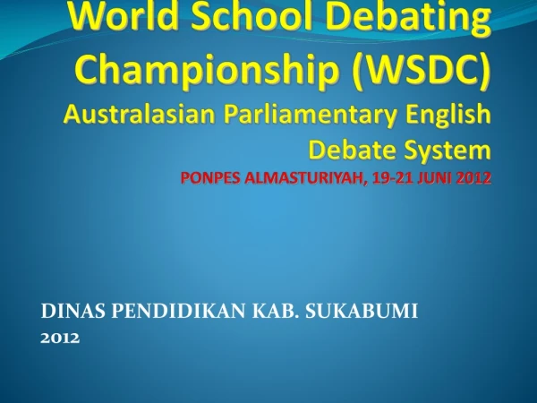 DINAS PENDIDIKAN KAB. SUKABUMI 2012