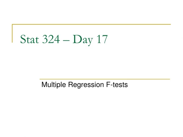 Stat 324 – Day 17