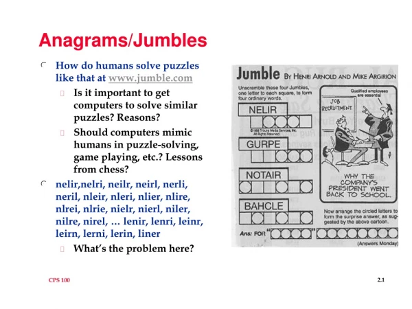 Anagrams/Jumbles