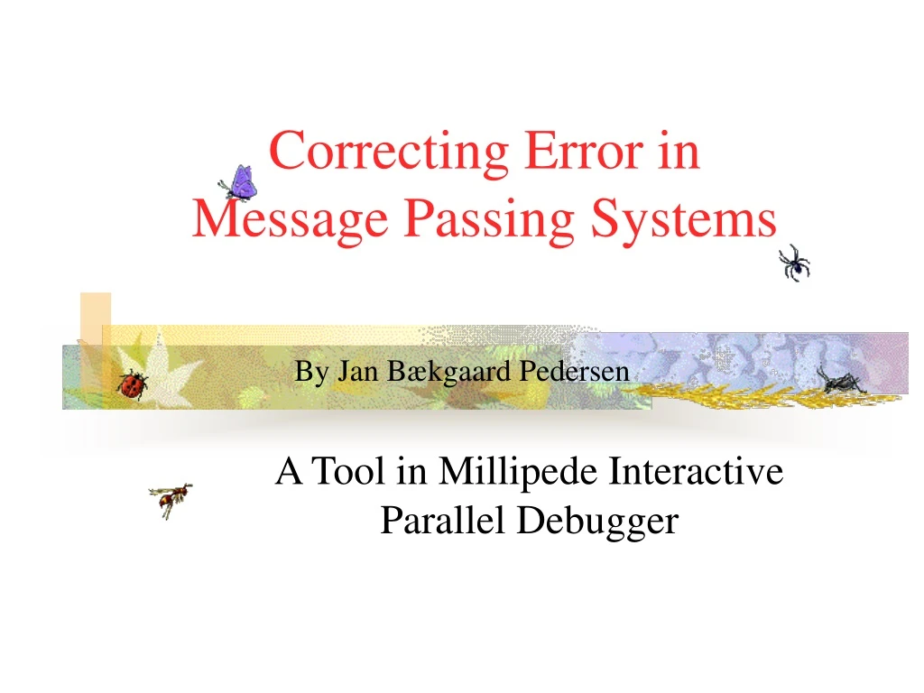 correcting error in message passing systems
