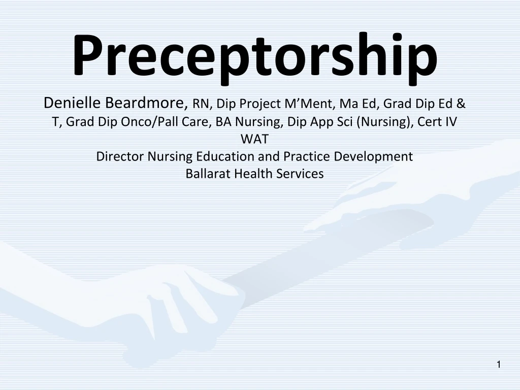 preceptorship denielle beardmore rn dip project