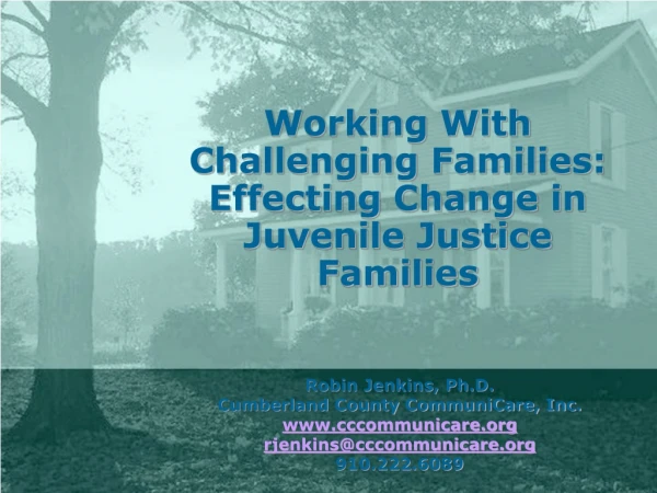 Working With Challenging Families: Effecting Change in Juvenile Justice Families