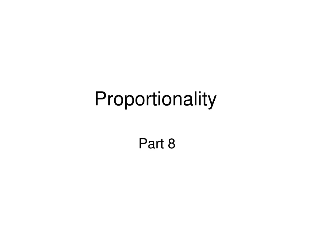 proportionality