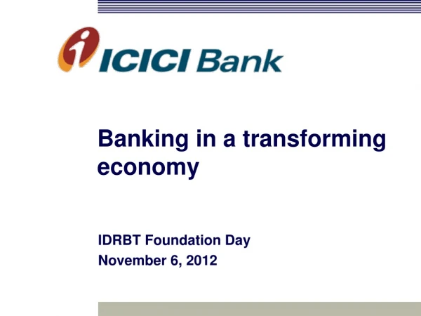 Banking in a transforming economy