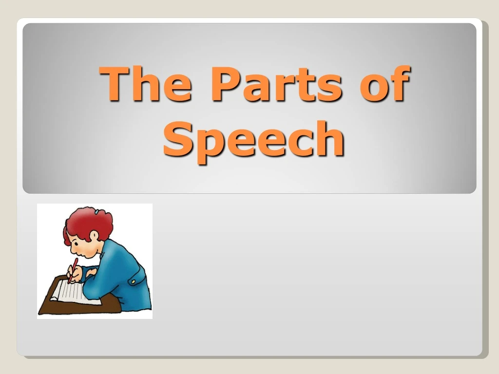 the parts of speech