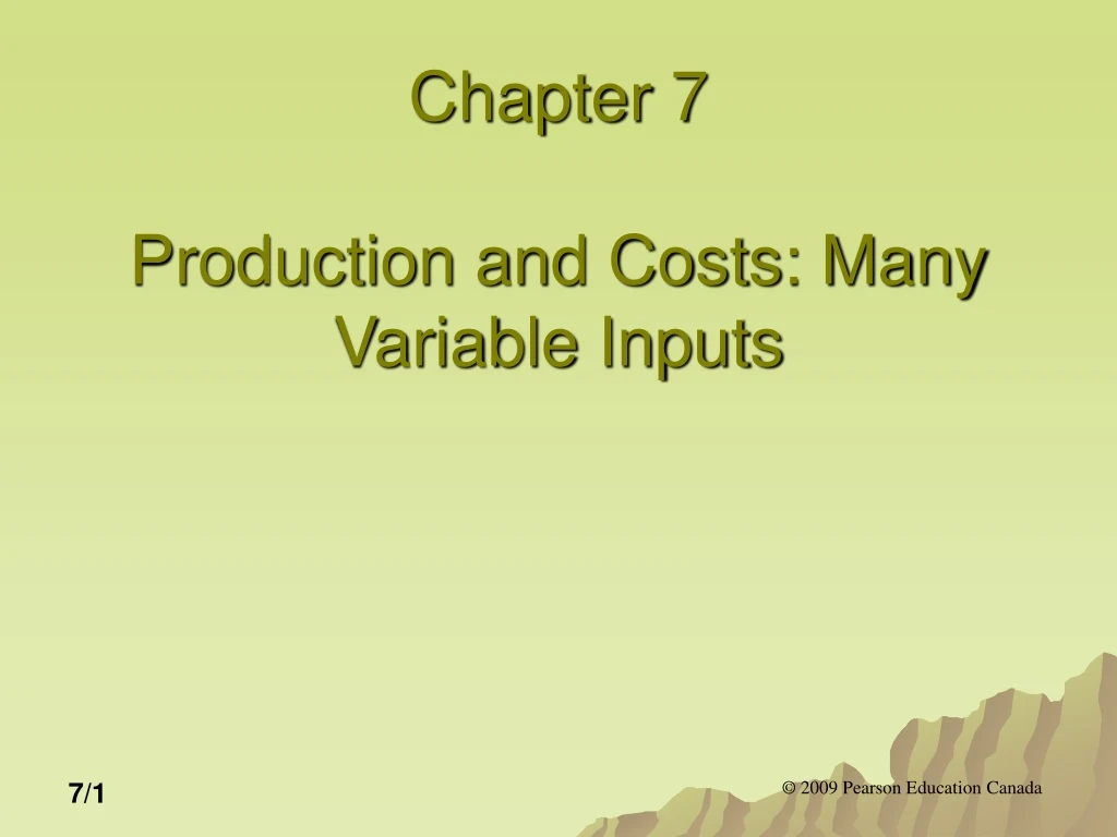 chapter 7 production and costs many variable inputs