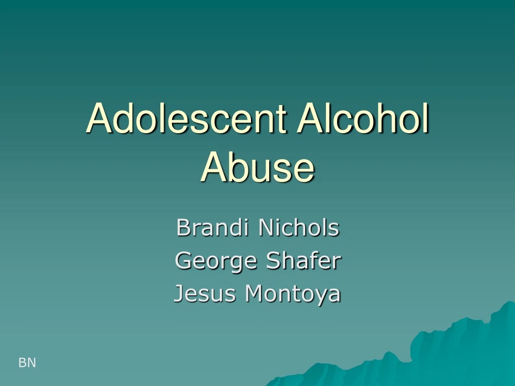 adolescent alcohol abuse