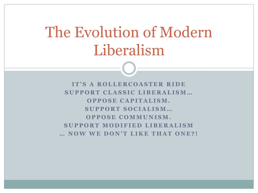 the evolution of modern liberalism