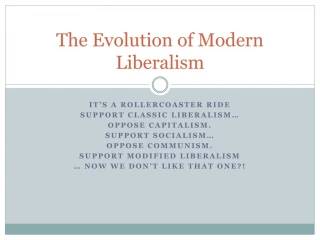 The Evolution of Modern Liberalism: A Rollercoaster Ride - slide 1