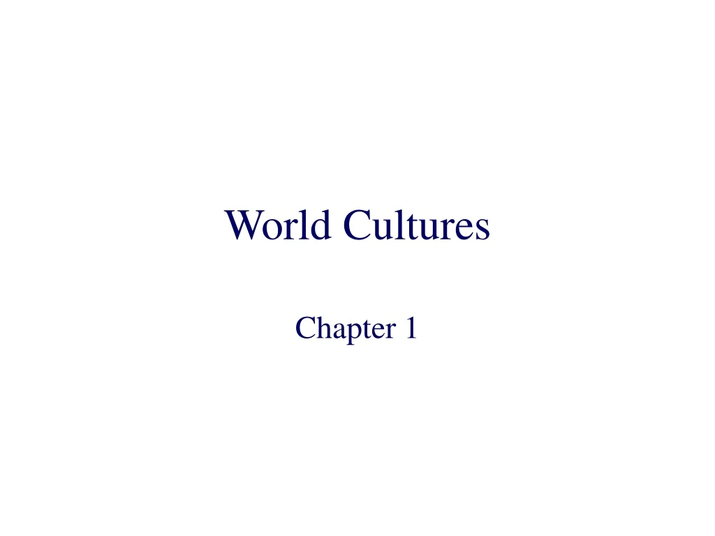 world cultures