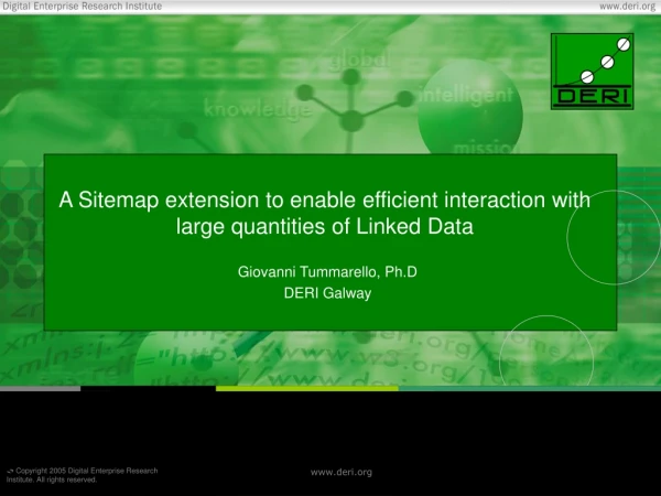 A Sitemap extension to enable efficient interaction with large quantities of Linked Data