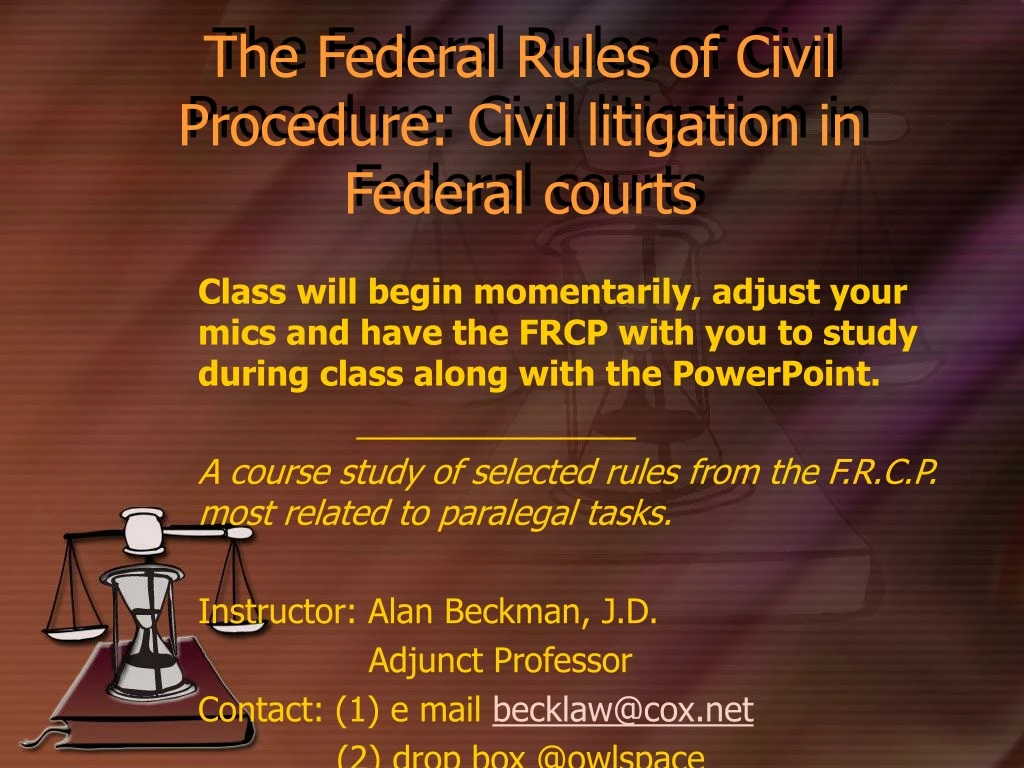 the federal rules of civil procedure civil litigation in federal courts