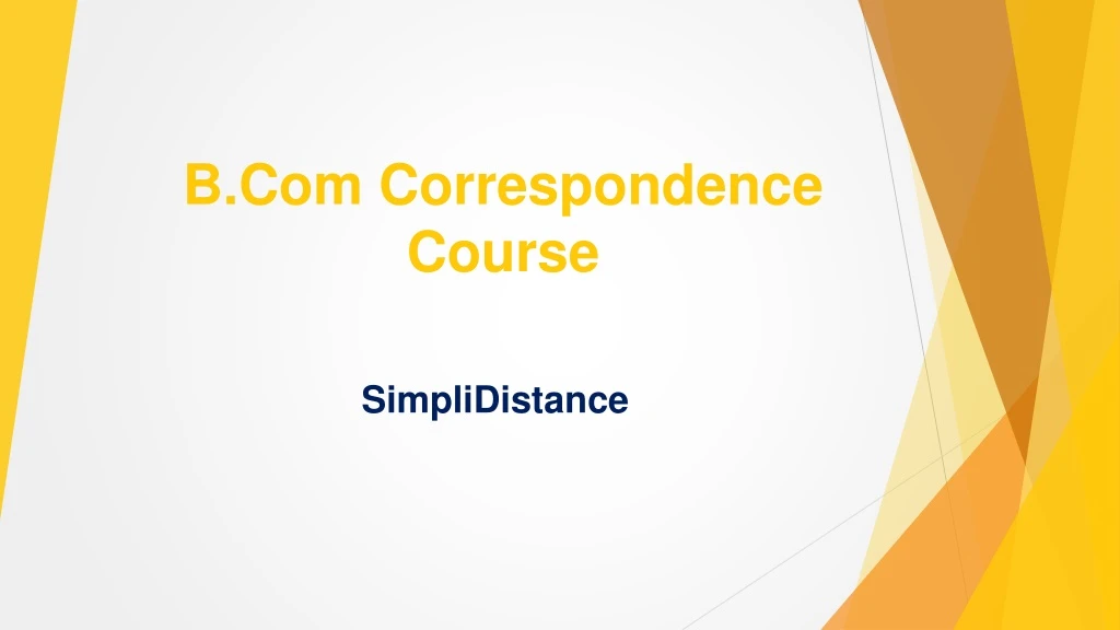 b com correspondence course