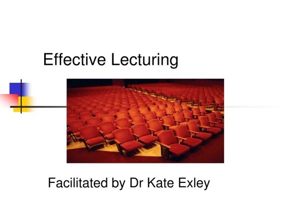 Effective Lecturing