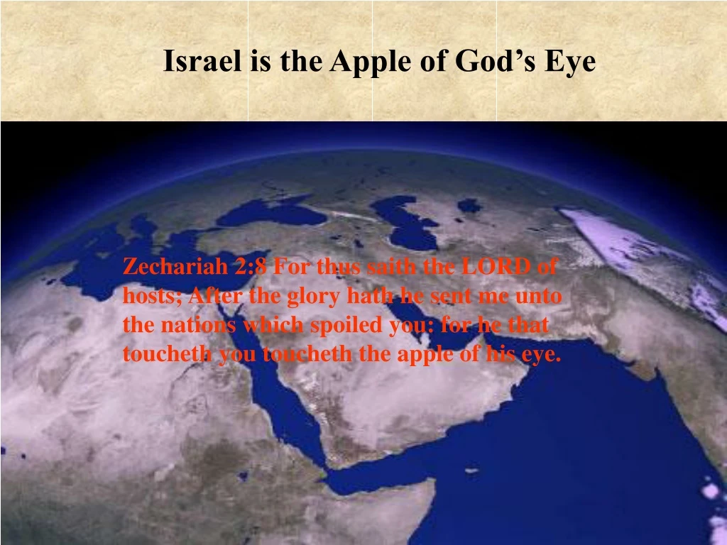 israel is the apple of god s eye