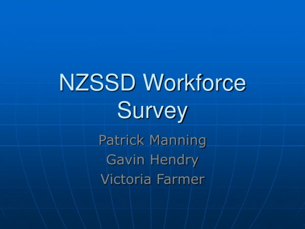 NZSSD Workforce Survey