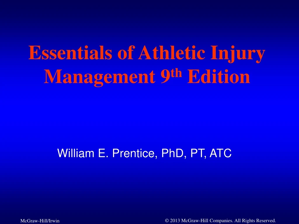 essentials of athletic injury management 9 th edition