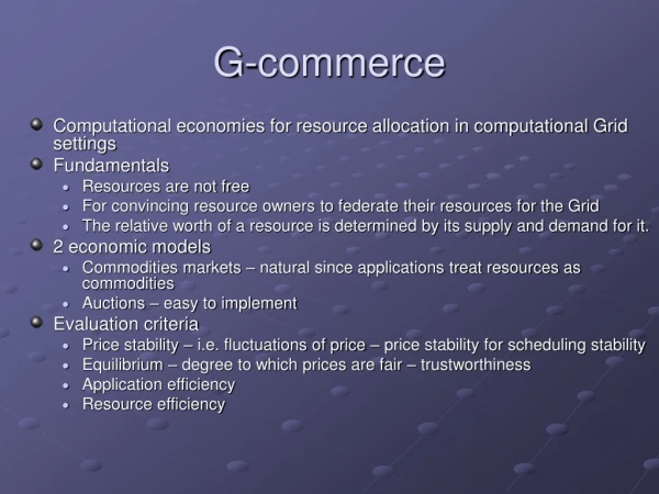 G-commerce