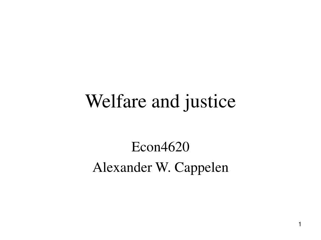 welfare and justice