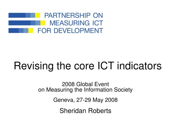 Revising the core ICT indicators