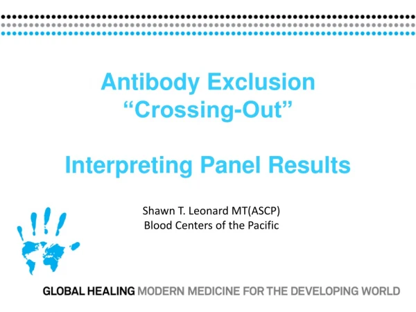 Shawn T. Leonard MT(ASCP) Blood Centers of the Pacific