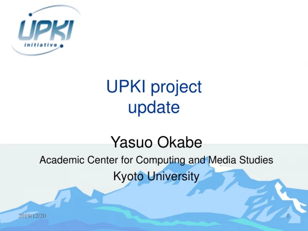 UPKI project update