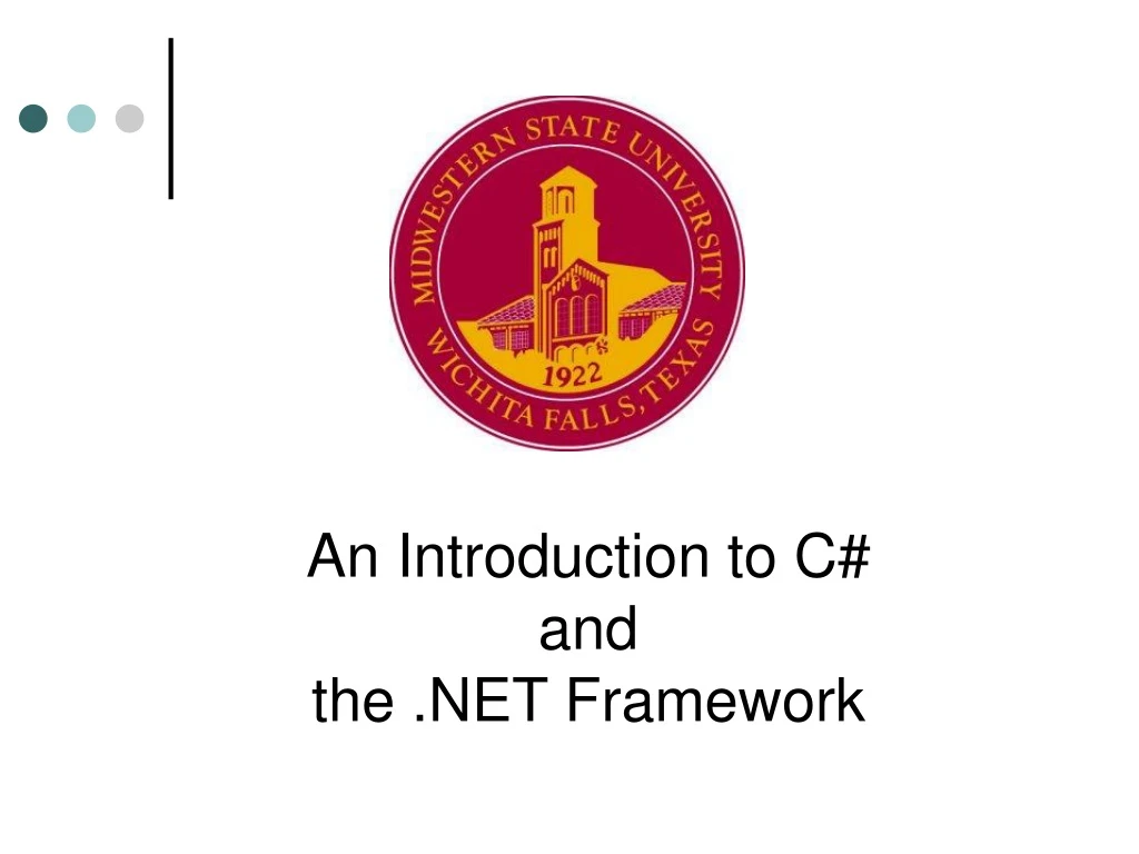 an introduction to c and the net framework