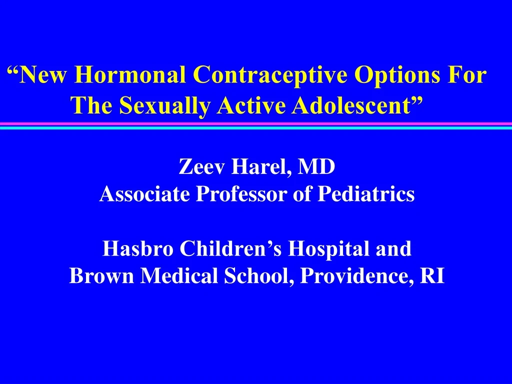 new hormonal contraceptive options