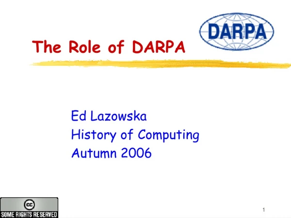 The Role of DARPA